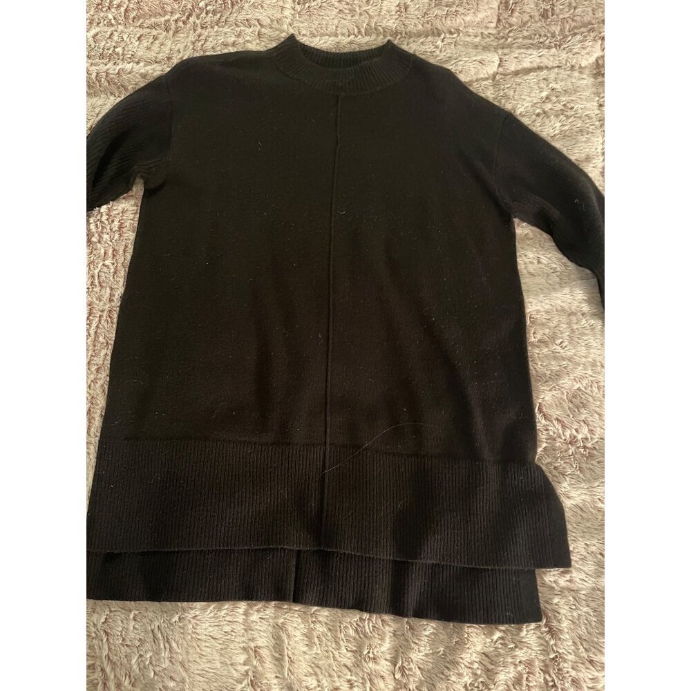 Talbots Womens XS Black Pure Merino Wool Sweater